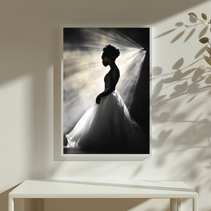 Grace in Light - Elegant Silhouette Wall Art