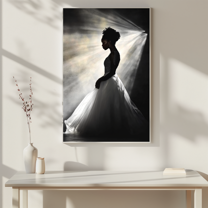 Grace in Light - Elegant Silhouette Wall Art