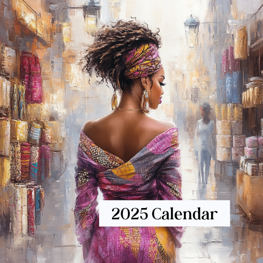 African Market - A 12-Month 2025 Calendar