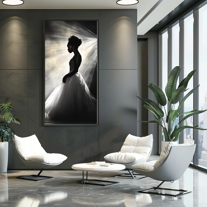 Grace in Light - Elegant Silhouette Wall Art